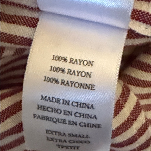 Rails Heart Embroidered Striped Long Sleeve Button Down Shirt Size XS - Picture 9 of 9